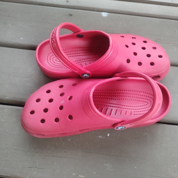 Crocs Classic Clog Red Mens Size 9 Womens 11 Slip On Comfort Sandals Shoes main image 5